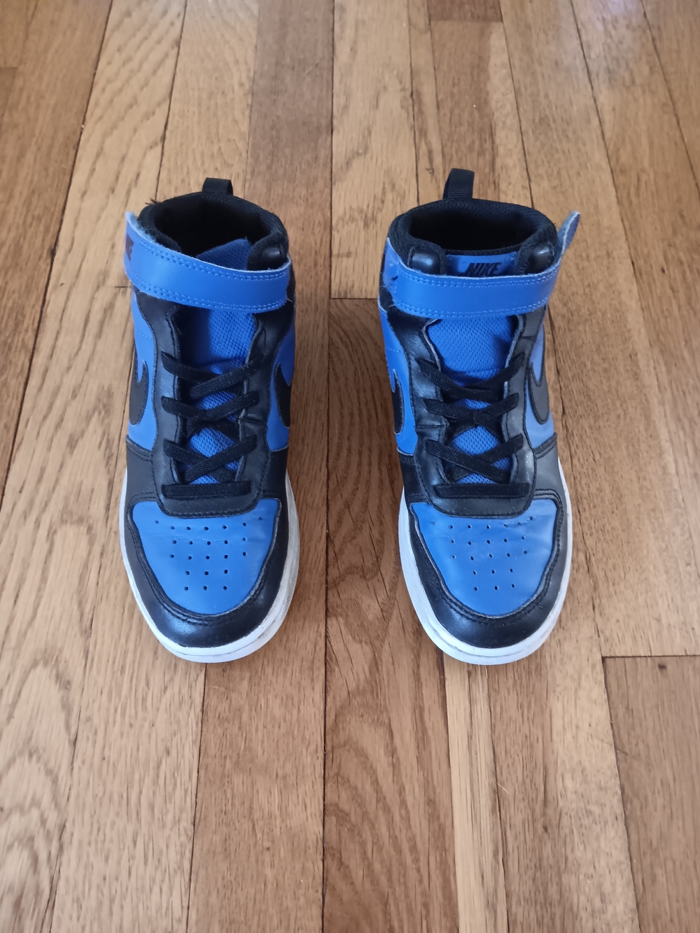 Nike Kids High-Top Sneakers in Blue and Black